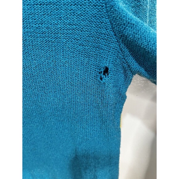 Steve Fabrikant Saks Fifth Ave Colorful Fun Button Up Sweater Womens Sz 10 AS IS - Picture 5 of 10